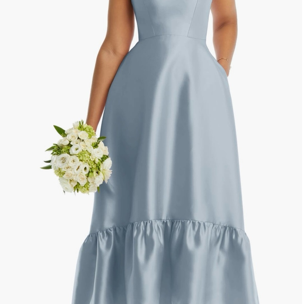 ALFRED SUNG Mist Blue Bridesmaid Dress